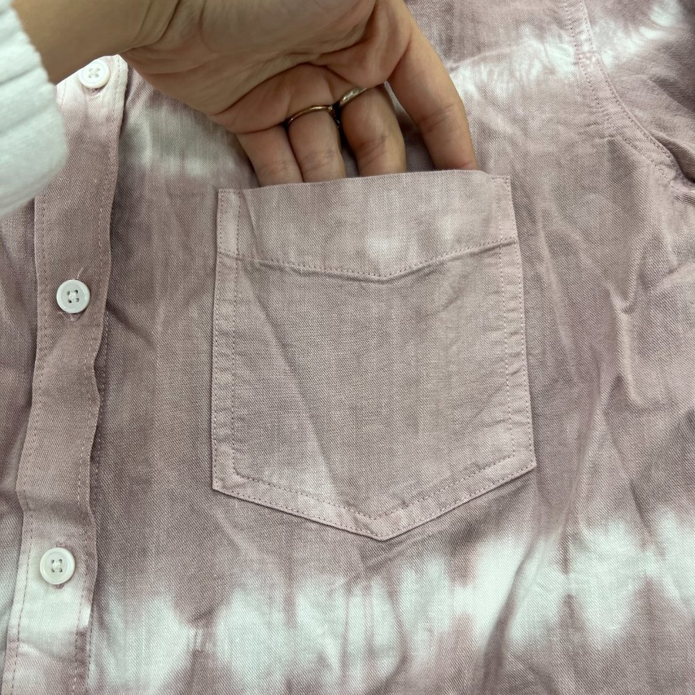 Rails | Ingrid Raw Mauve White Waves Pocket Butto… - image 5